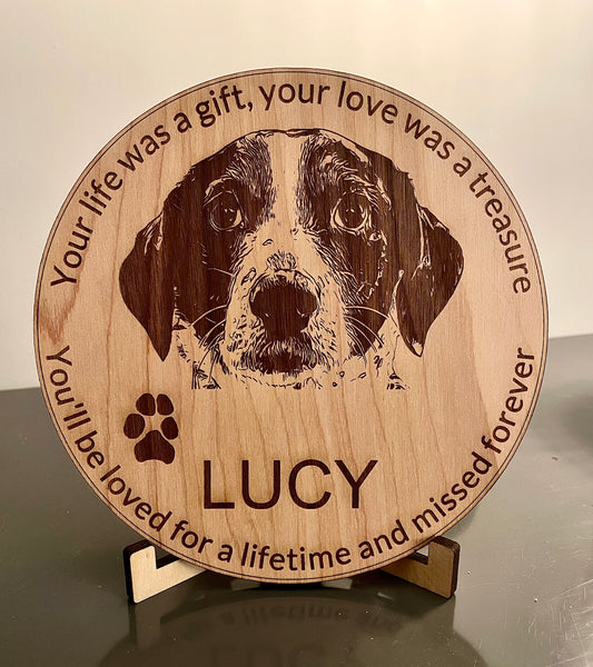 Pet Memorial Plaque with Stand