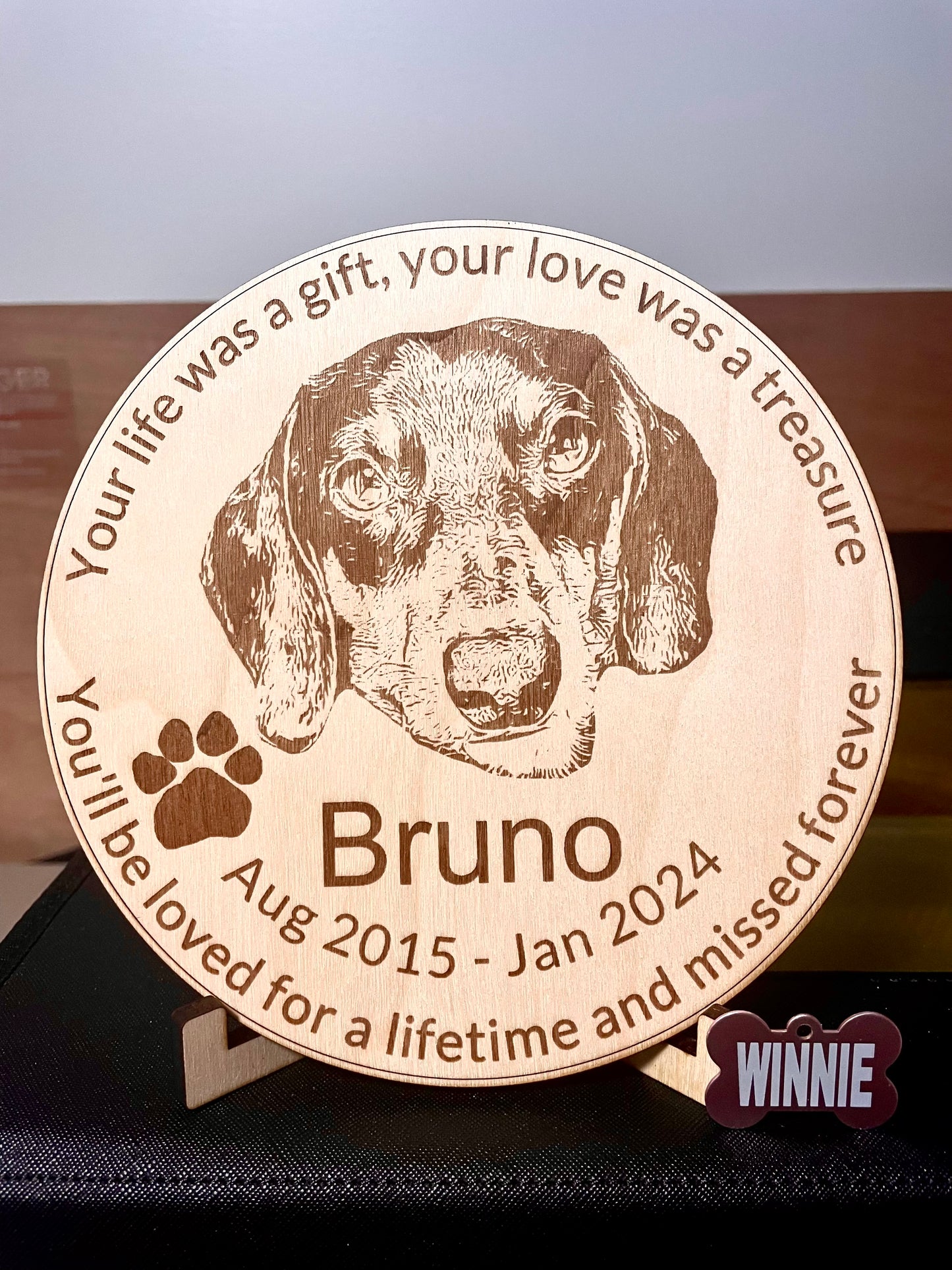 Pet Memorial Plaque with Stand