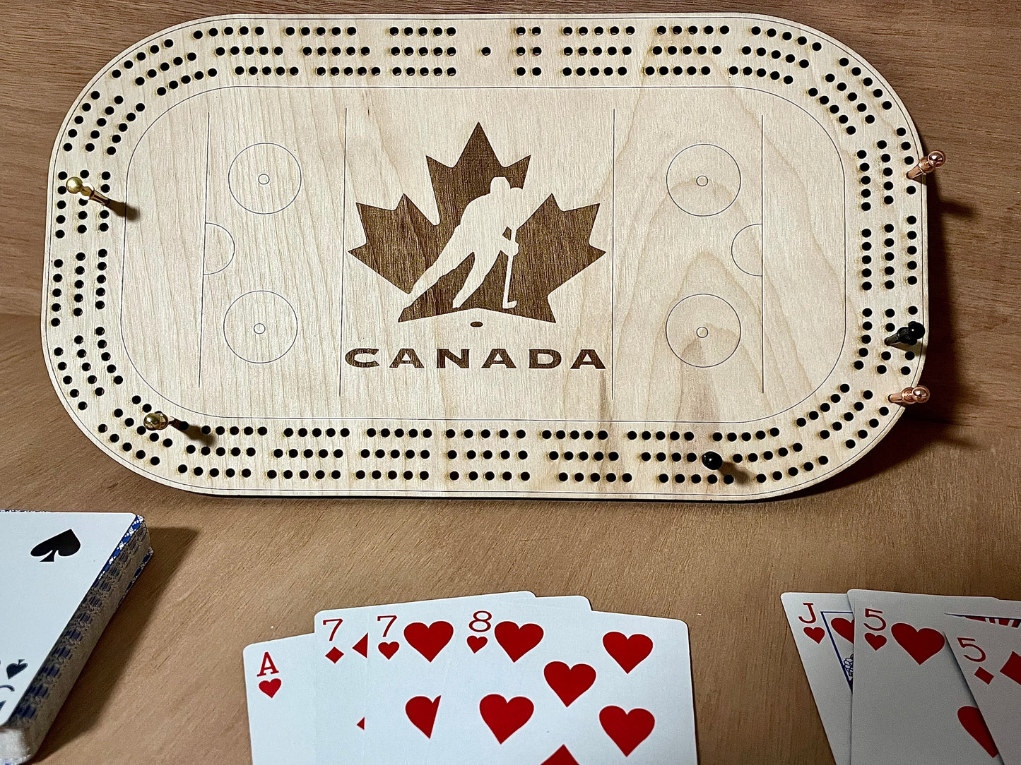 Team Canada Cribbage Board