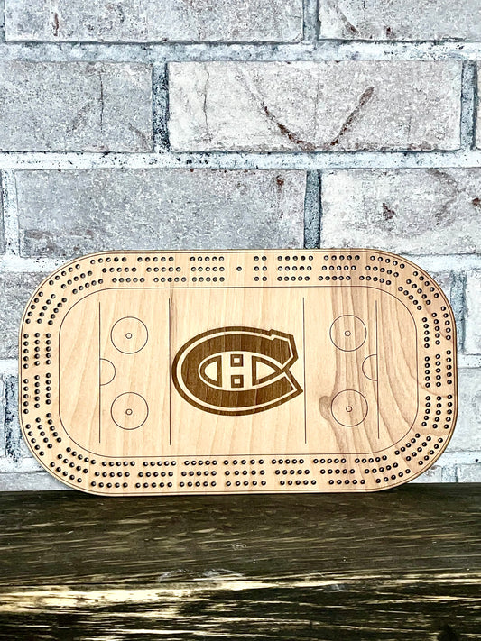 Montreal Canadians Cribbage Board