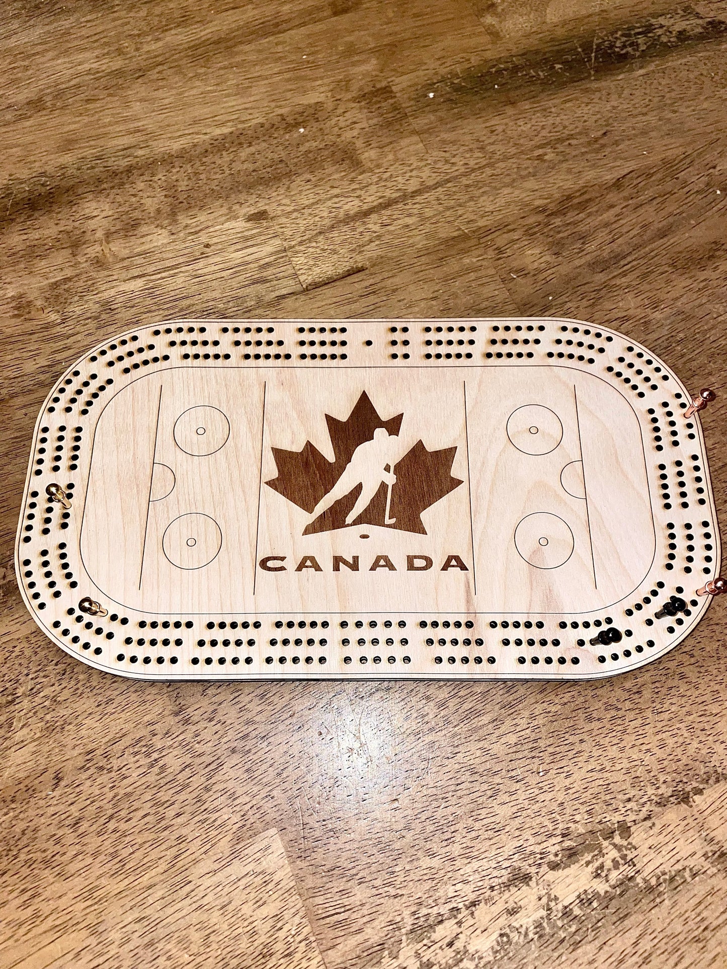 Tabla de cribbage del equipo de Canadá