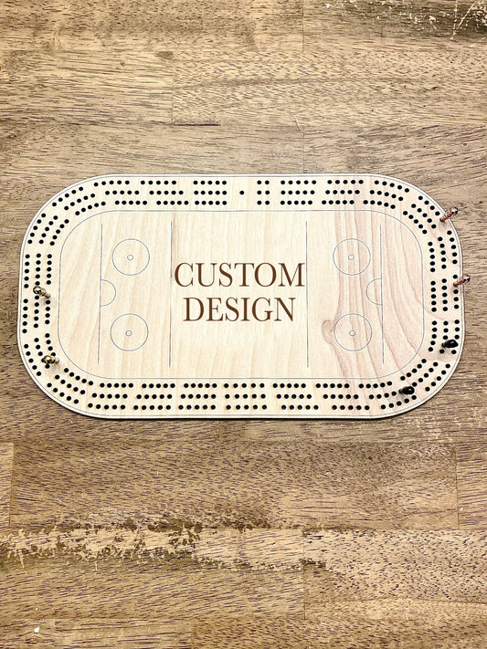 Custom Design Hockey Cribbage Board